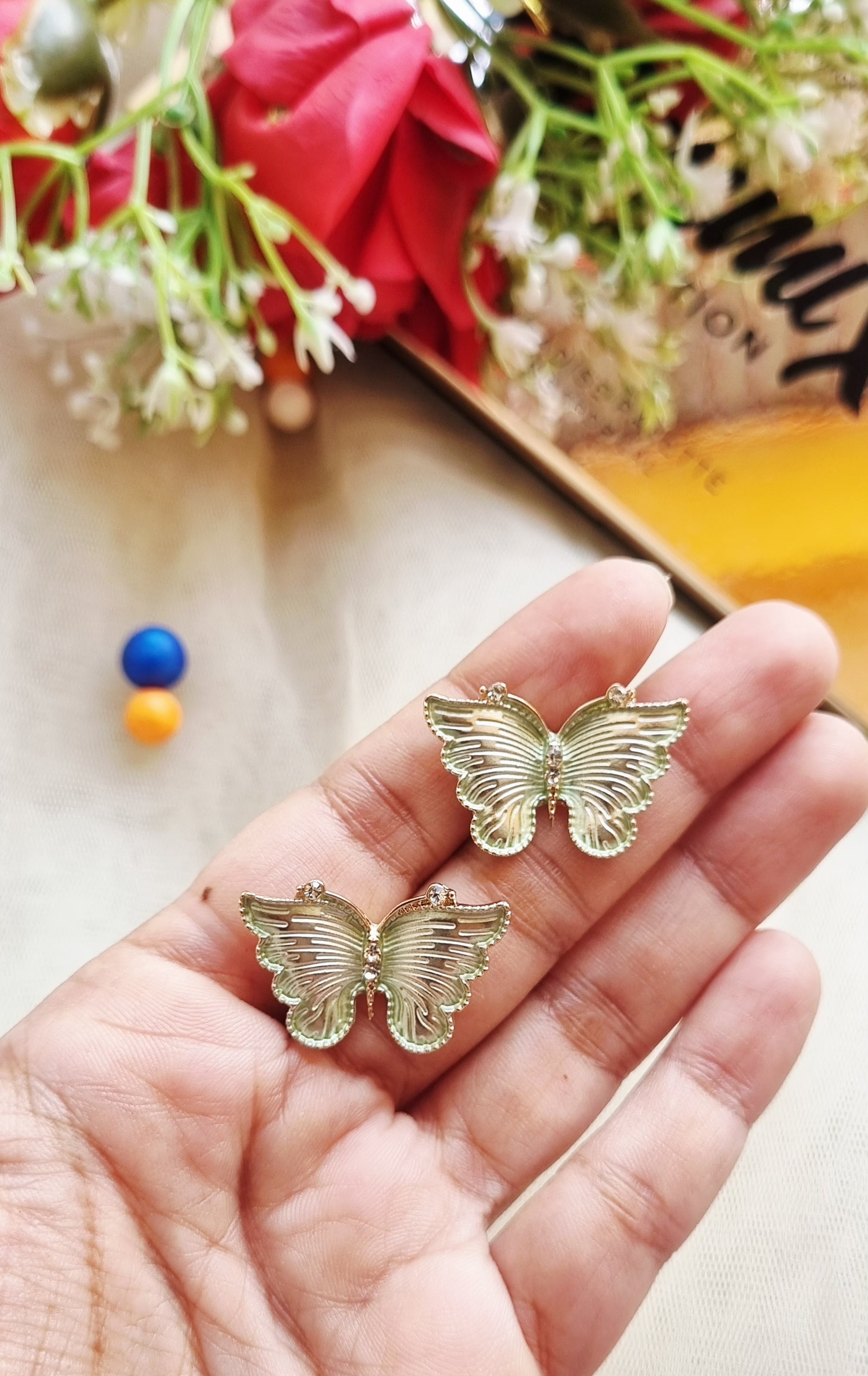 Enamel Butterfly Studs