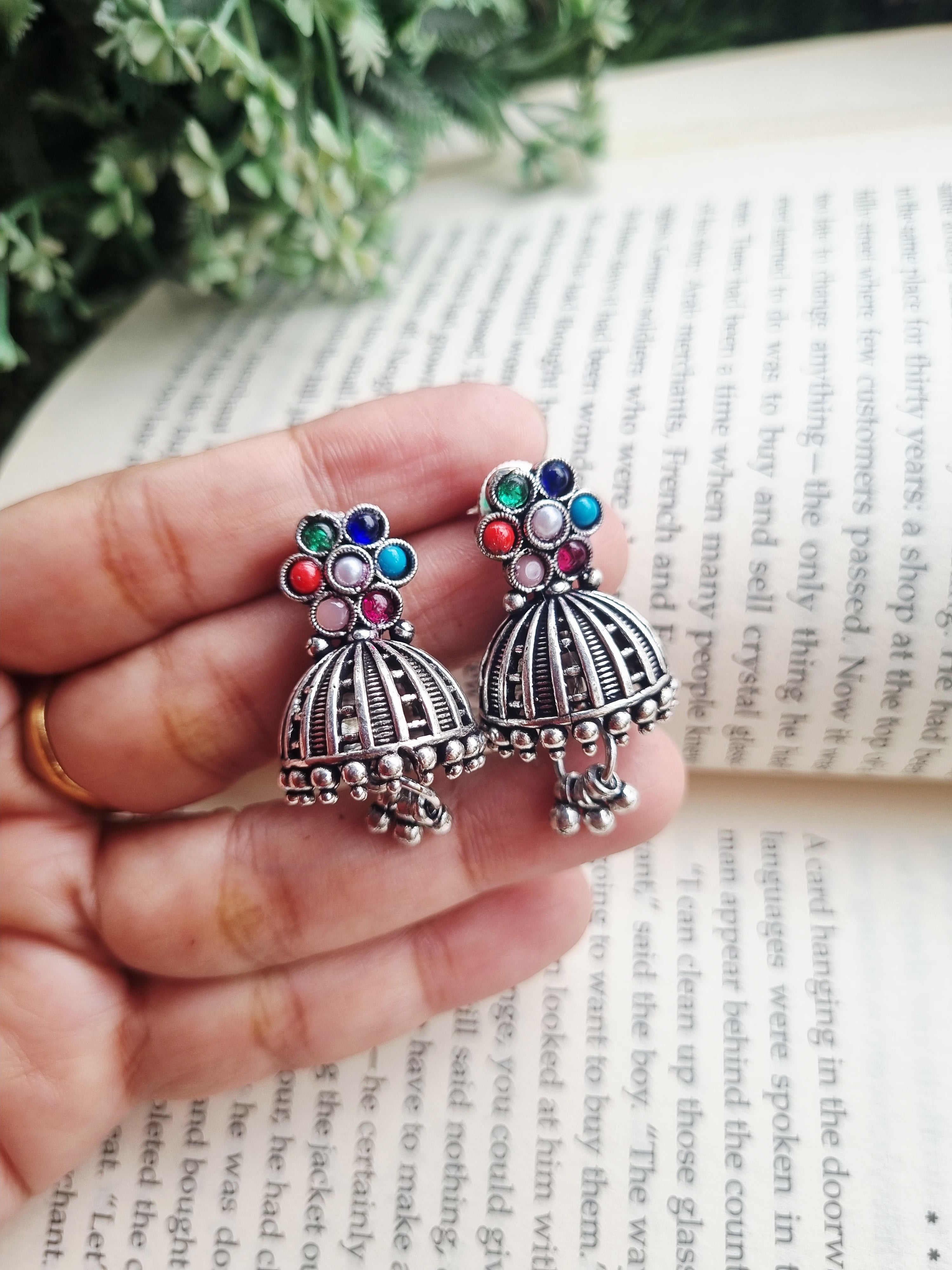Floral Jhumka Stud Earring