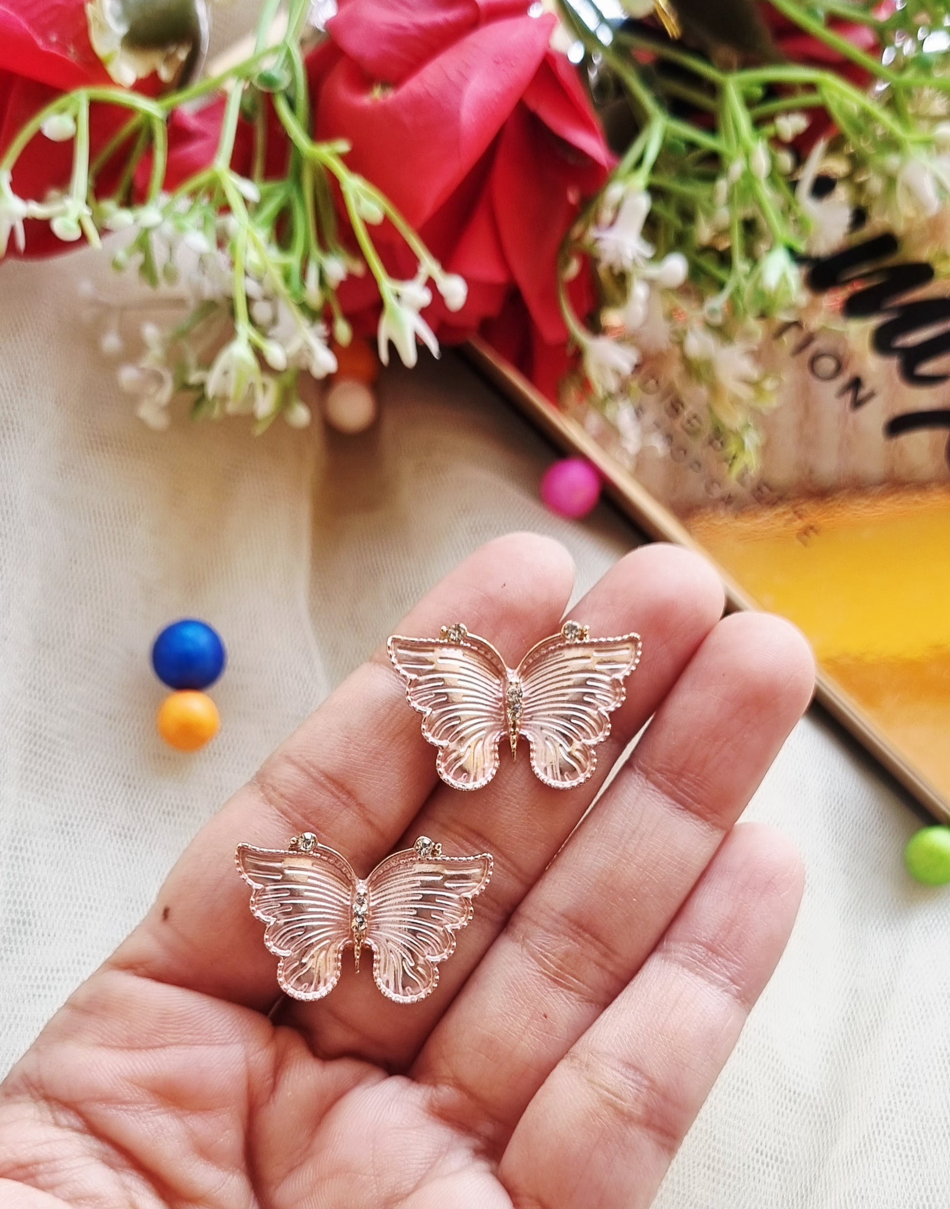 Enamel Butterfly Studs