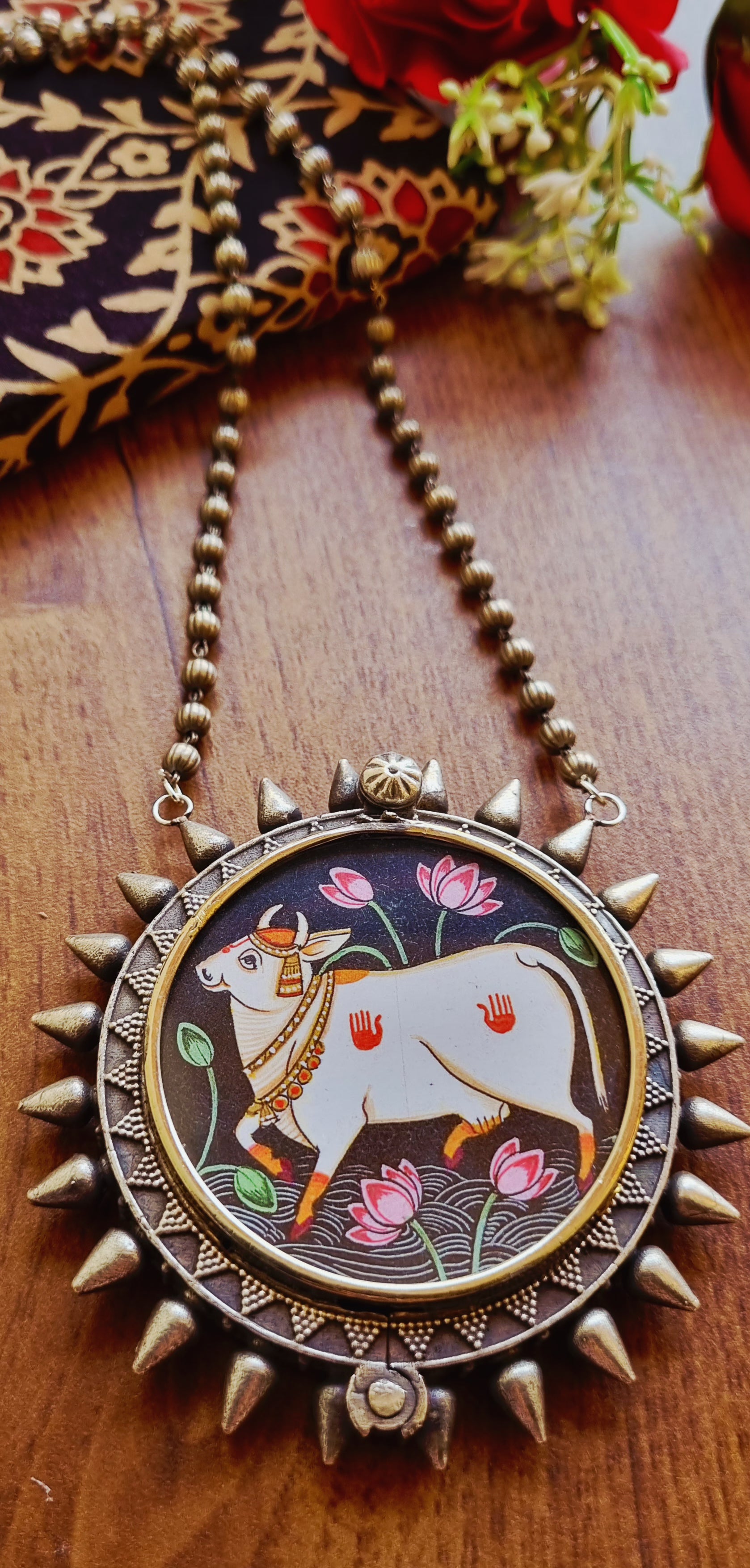 Handpainted Long Necklace