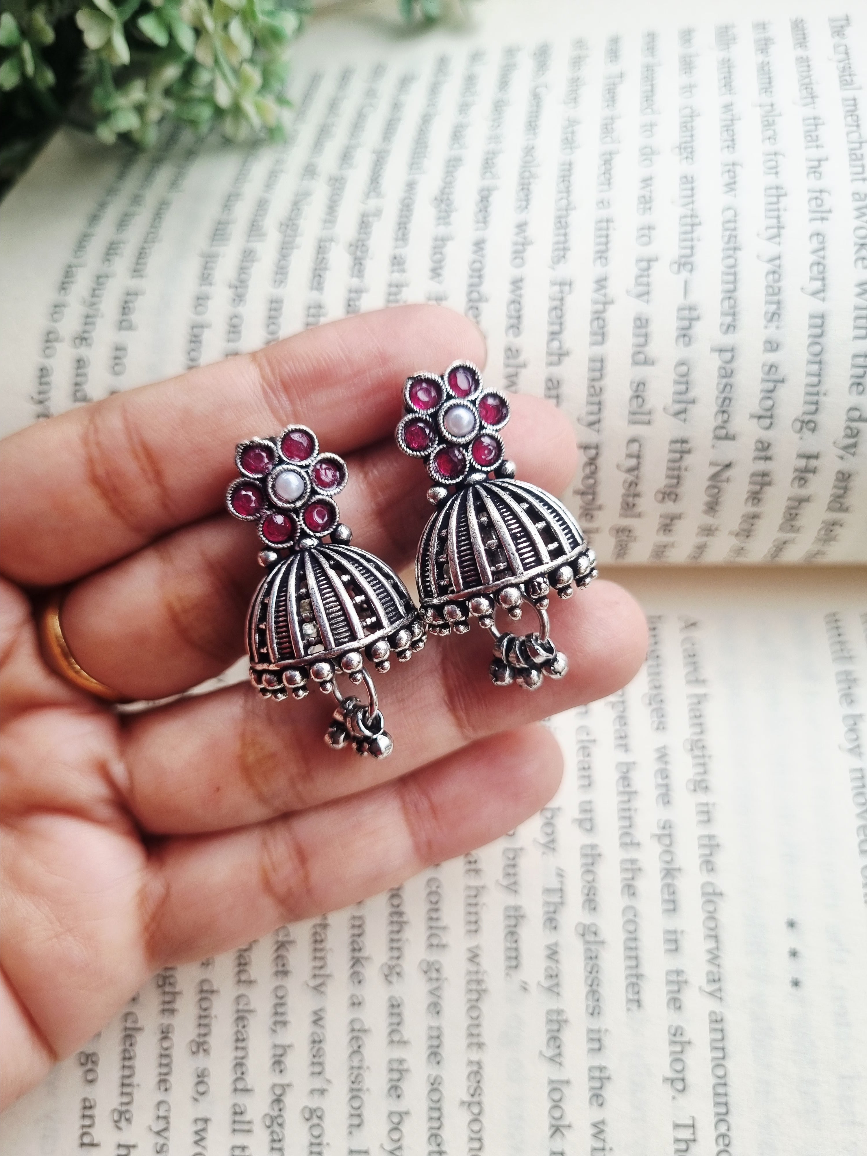 Floral Jhumka Stud Earring