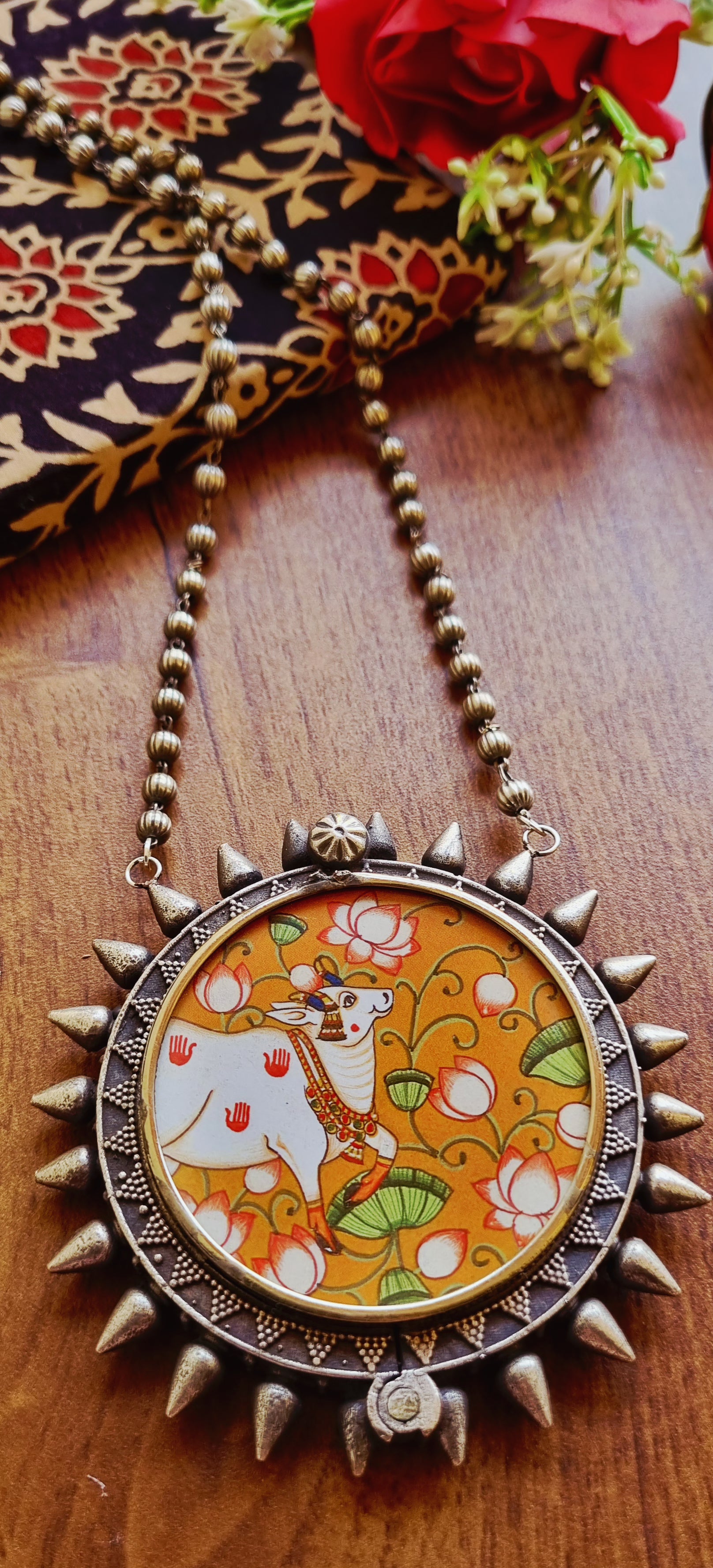 Handpainted Long Necklace