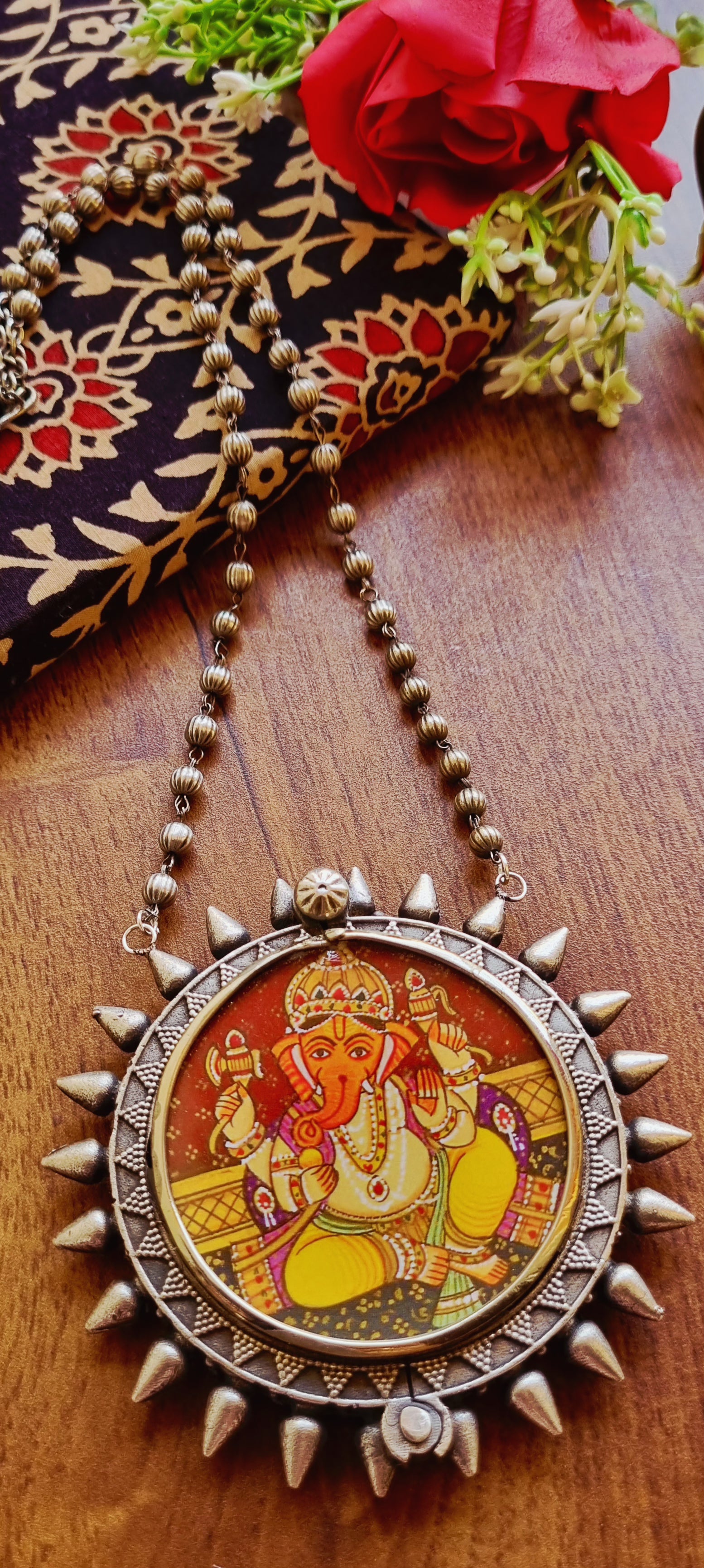 Handpainted Long Necklace