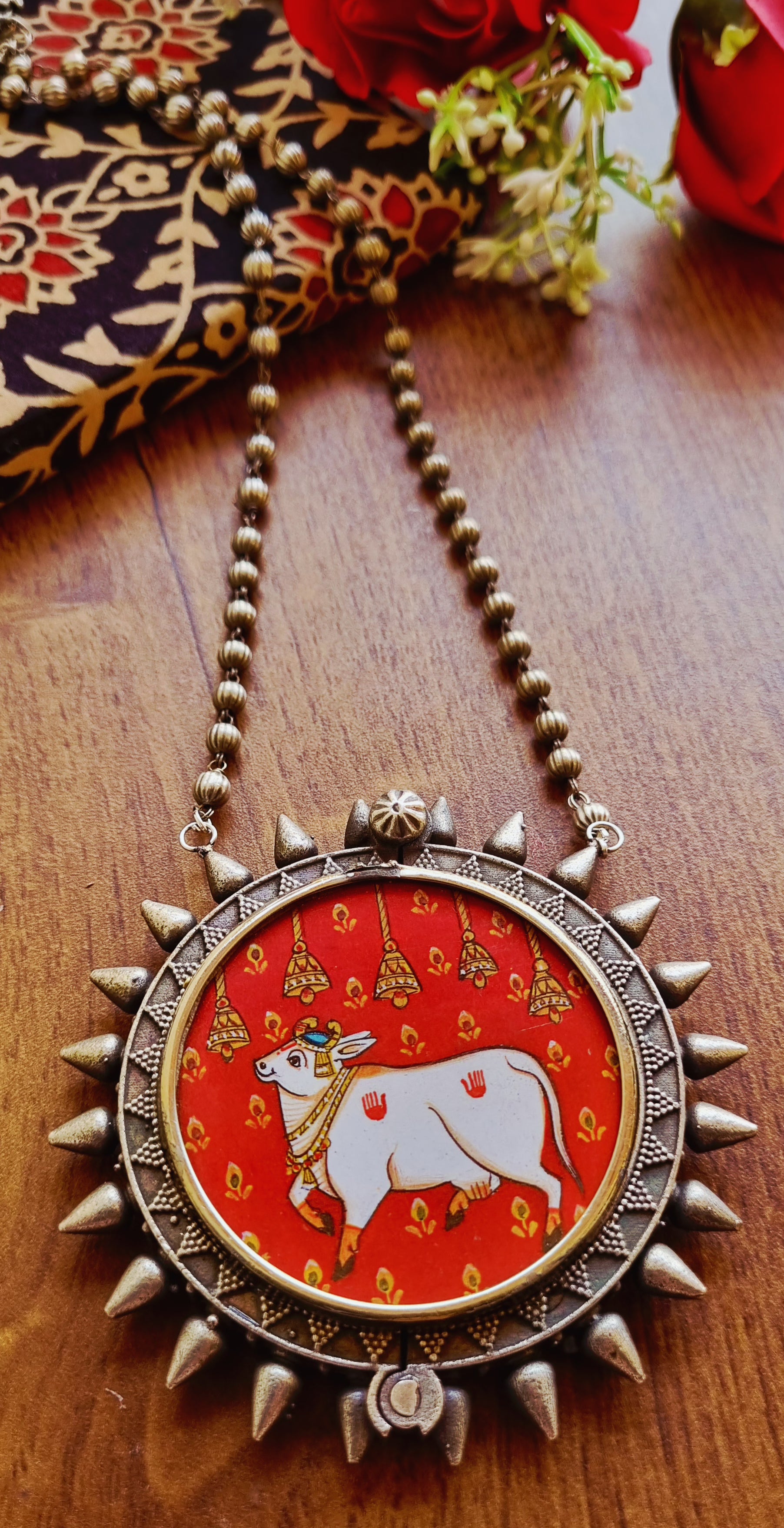 Handpainted Long Necklace