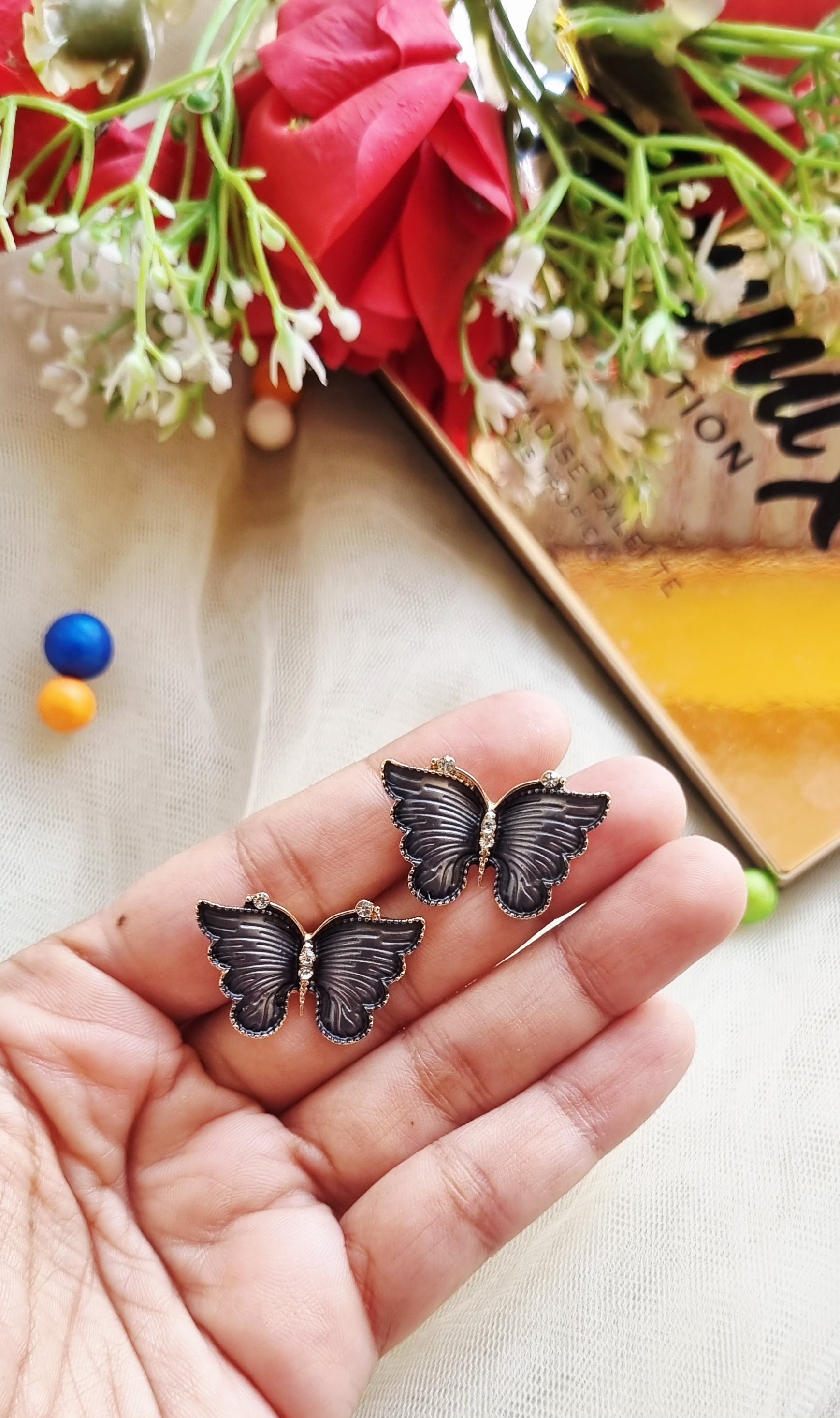 Enamel Butterfly Studs