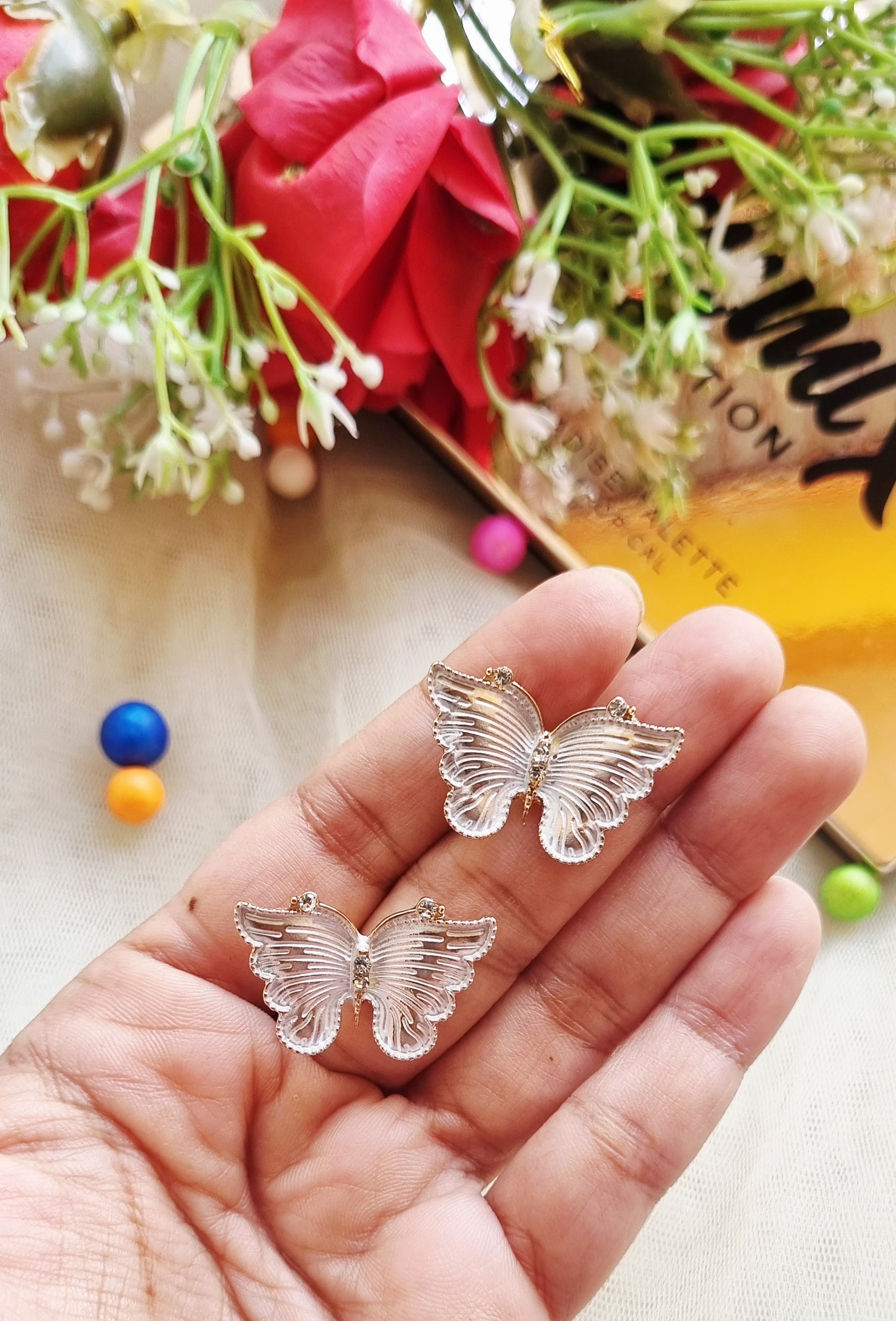Enamel Butterfly Studs