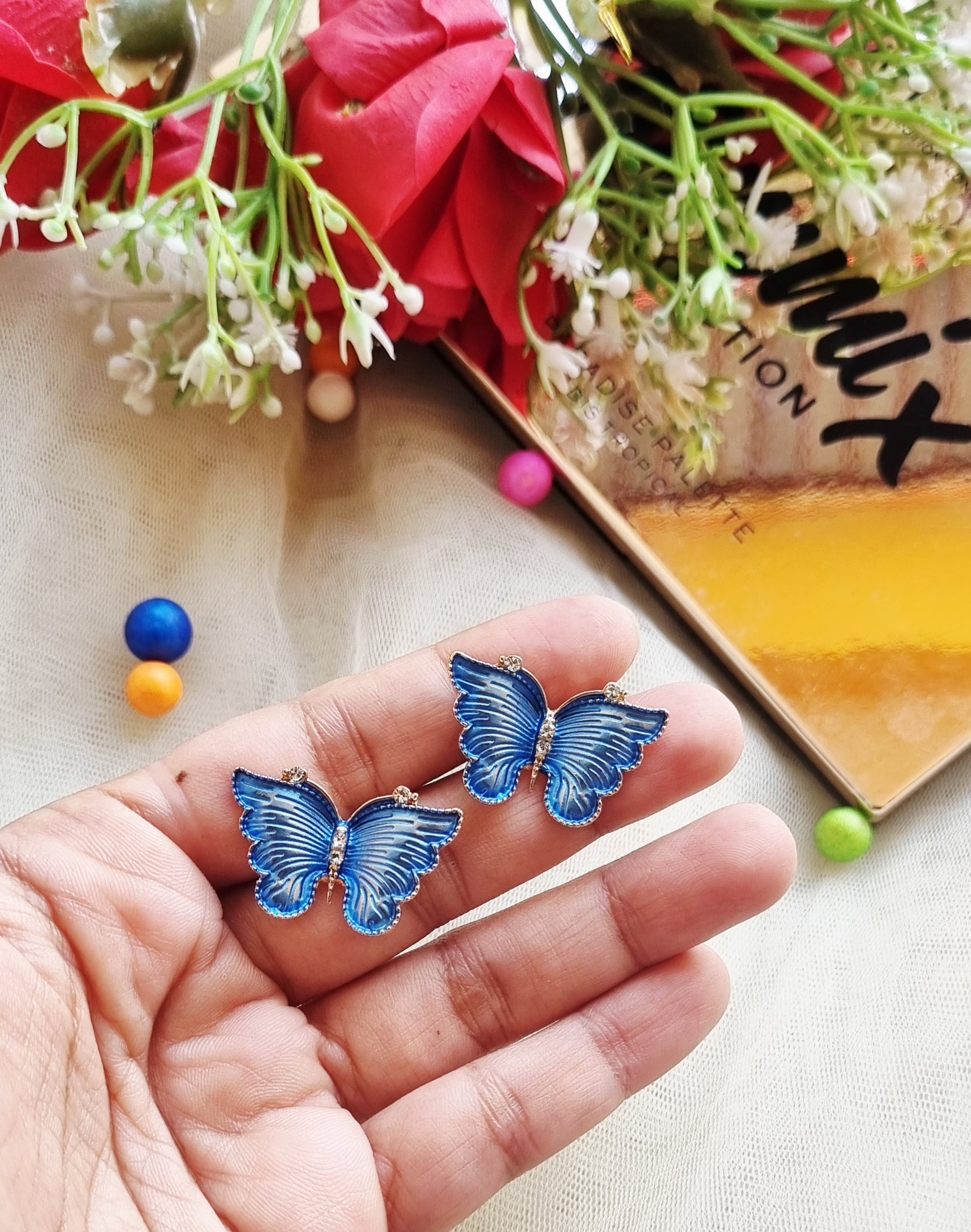 Enamel Butterfly Studs