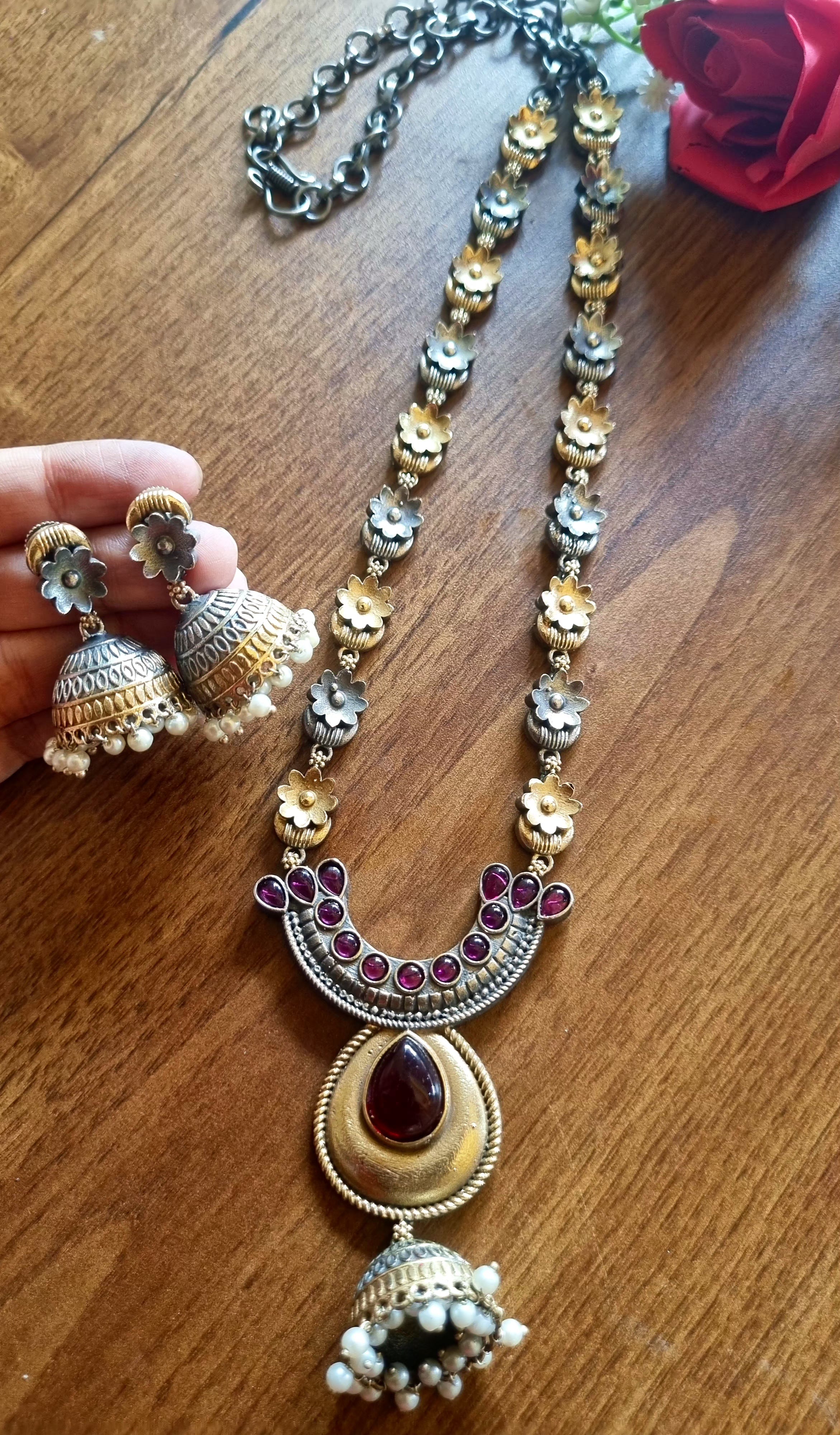Gayatri Pendant Set (DualTone)