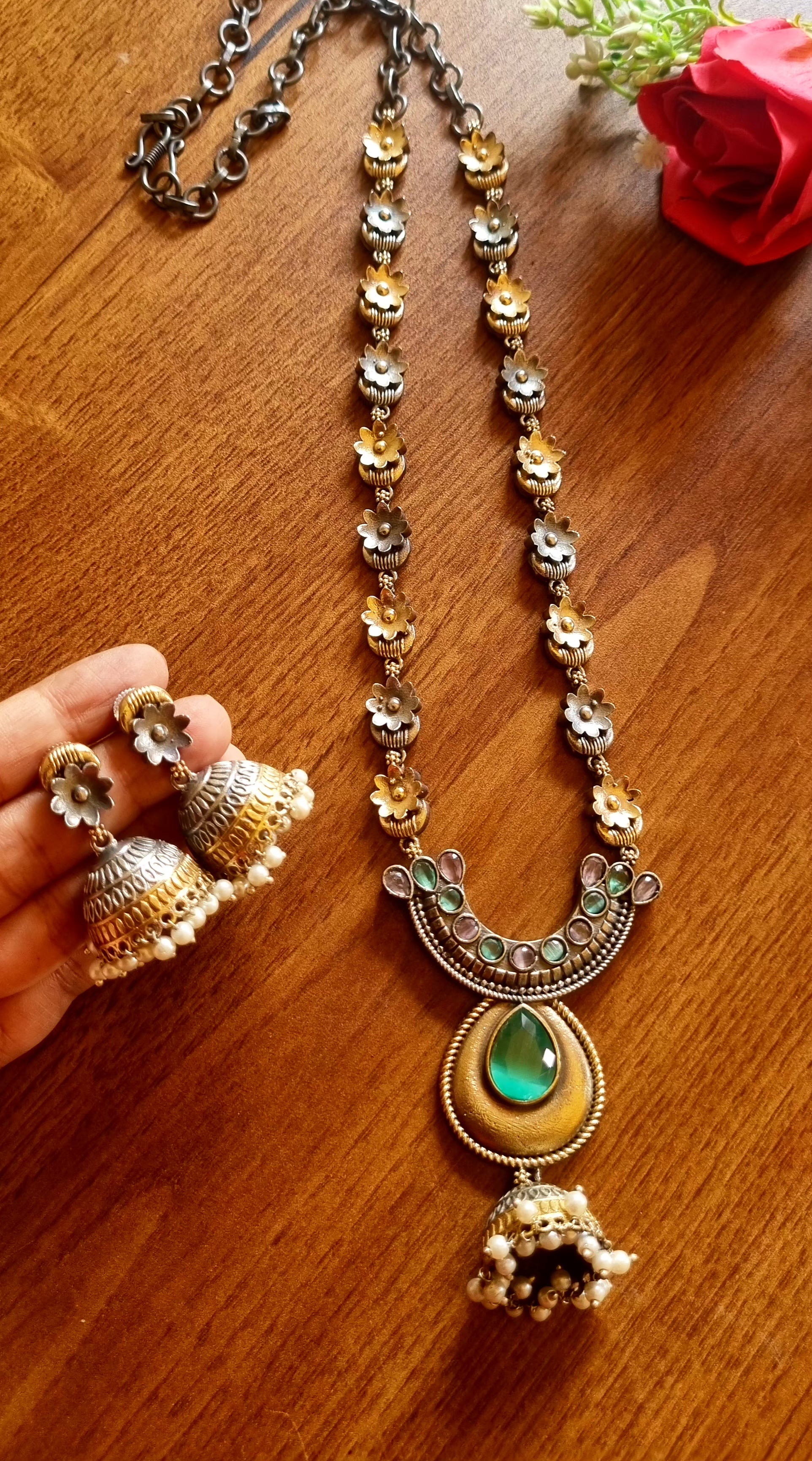 Gayatri Pendant Set (DualTone)