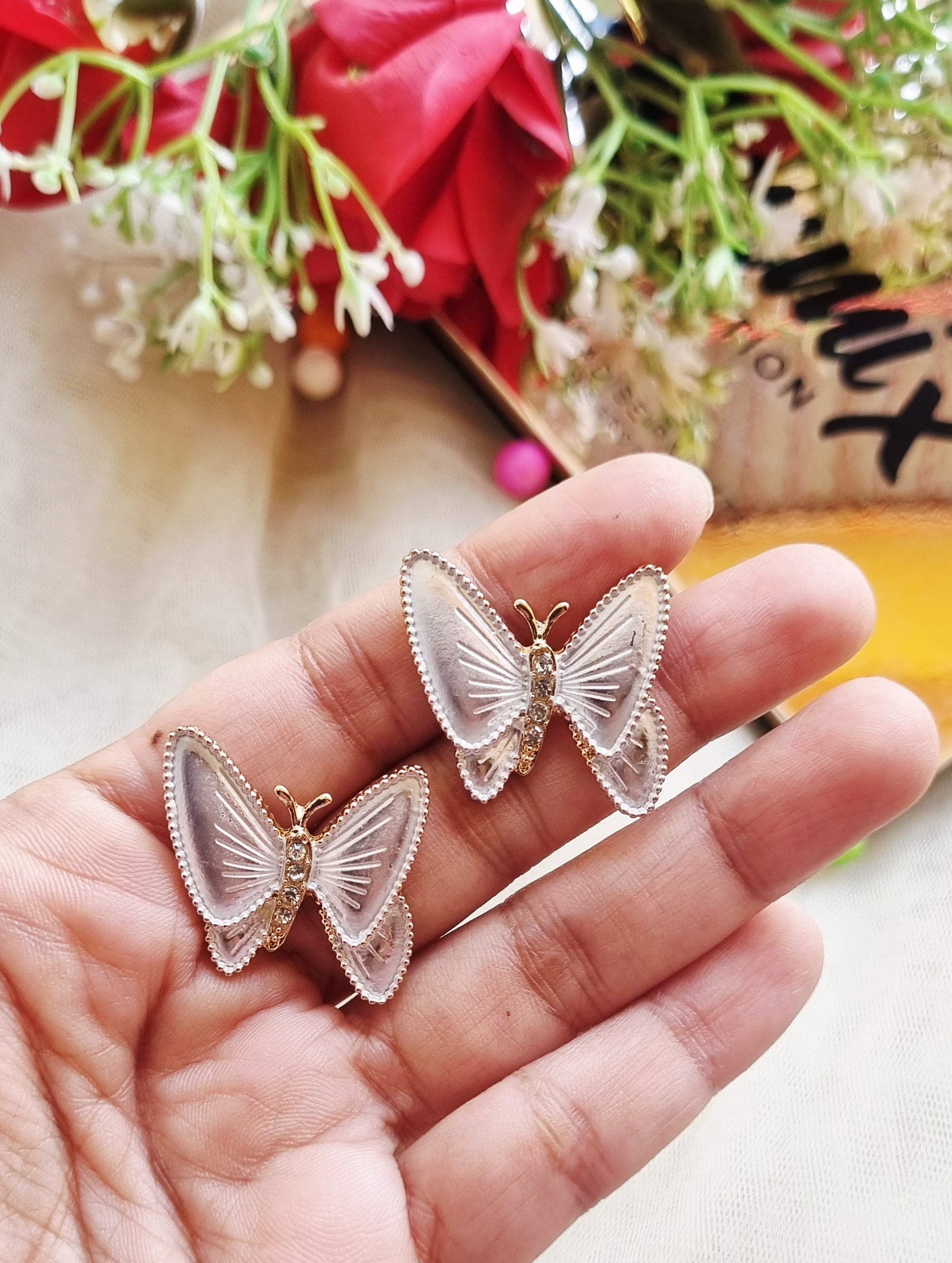 Enamel Butterfly Studs (DW)