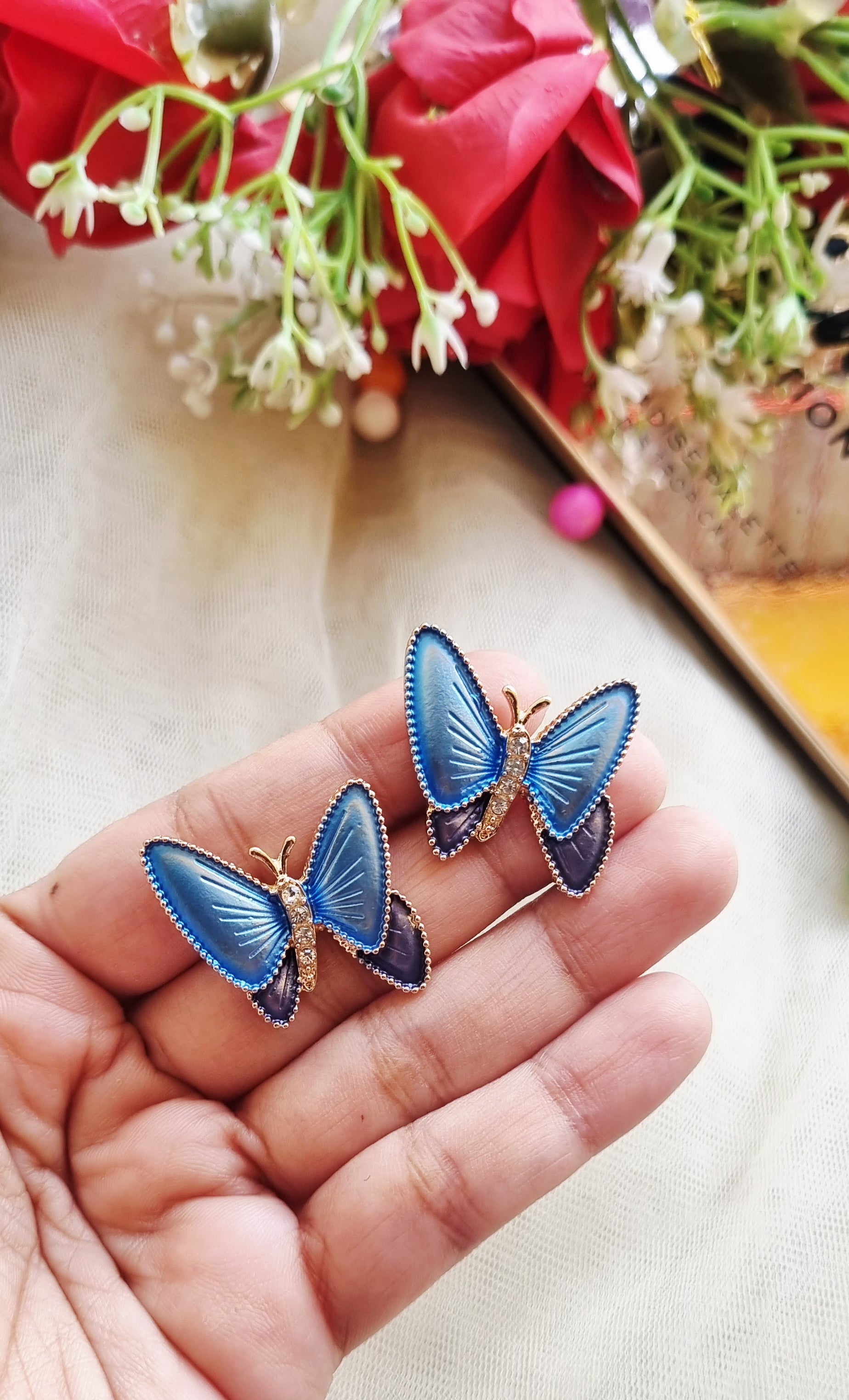 Enamel Butterfly Studs (DW)