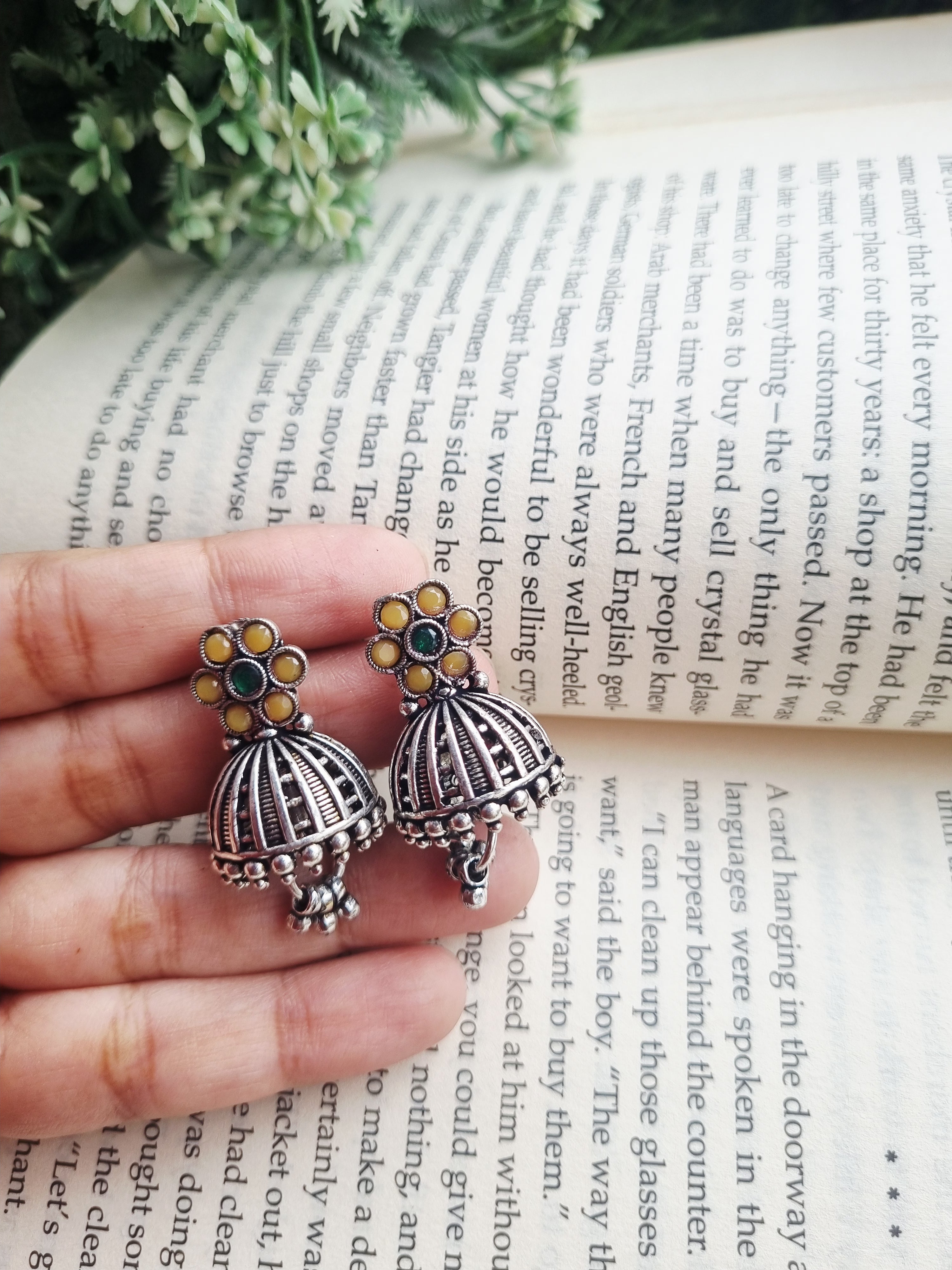 Floral Jhumka Stud Earring